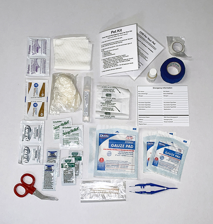 Active Dog bag content first aid items for large dogs