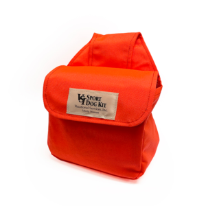 Orange soft bag first aid kit for hunting dogs